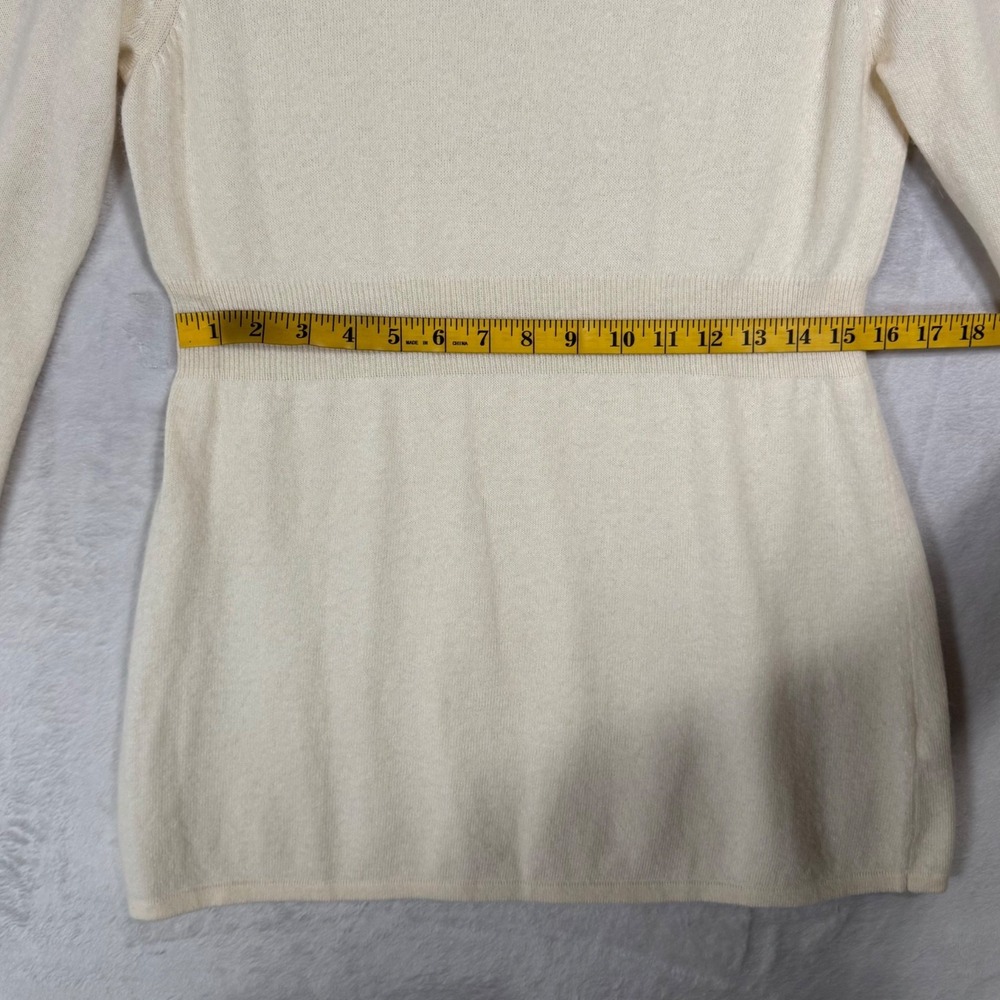 NWT Y2K Banana Republic Cream Babydoll Sweater Size L‎ Bell Sleeve Wool Cashmere - Picture 12 of 16